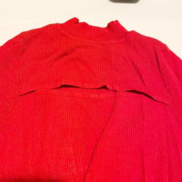 Zara Cutout Red Womens Long Dress Size Medium - Picture 3 of 15